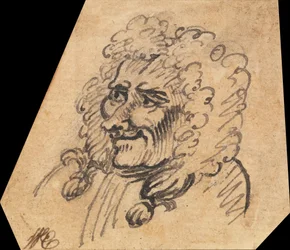 Grotesker Männerkopf